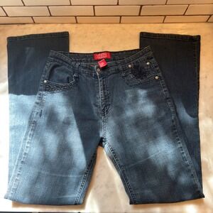 CosJeans Women's Jeans Size 8 Embellished Pockets Dark Wash Bootcut‎ Denim